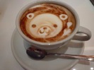 チーズケーキファクトリー ヴィーナスフォート店 くまラテアート