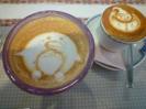 銀座三越 デンマーク・ザ・ロイヤルカフェ　ペンギン＆雪だるま ラテアート