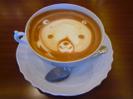 東京 丸ビル 椿屋 カフェラテアート(くま)